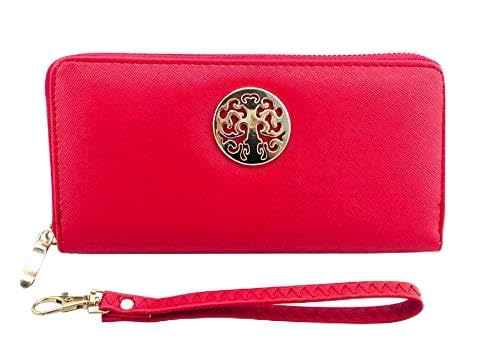 Damen-Geldbörse mit Reißverschluss und abnehmbarem Handgelenk, Rot/Ausflug, einfarbig (Getaway Solids), Small von Bello Tutti