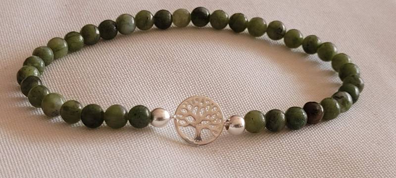 Jade Armband Mit Baum Des Lebens Aus 925 Silber von Belloarmband