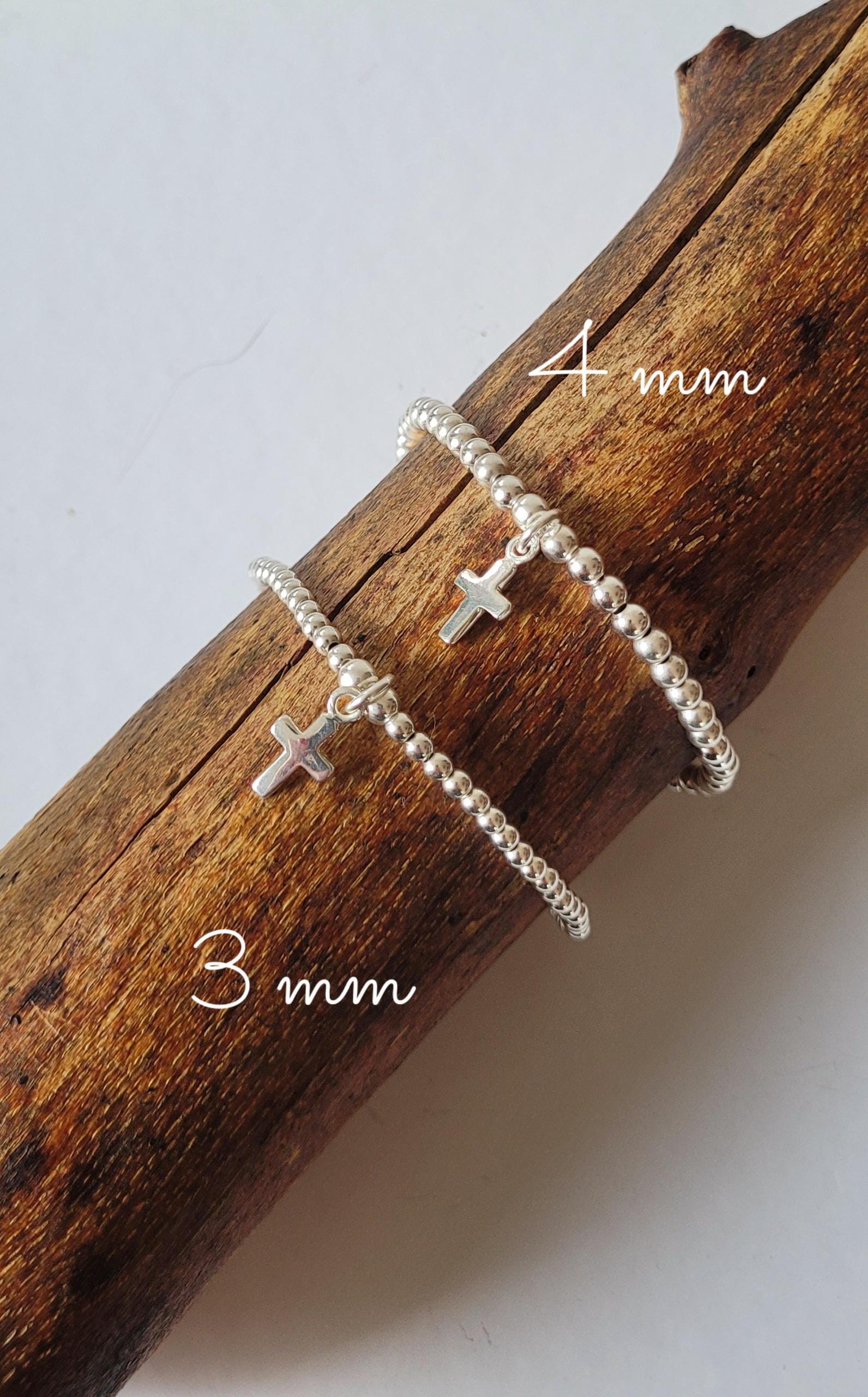 Kugelarmband Mit Kreuz Aus 925 Silber von Belloarmband