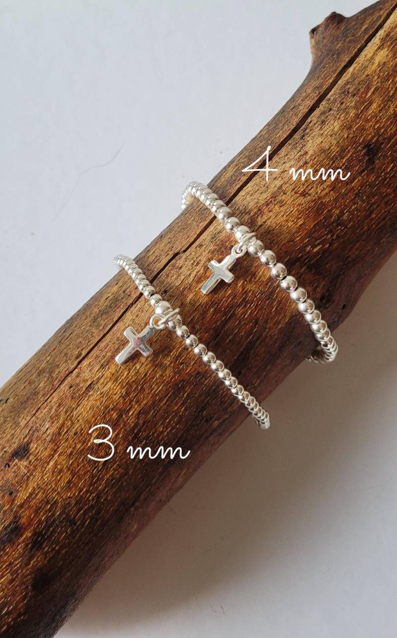 Kugelarmband Mit Kreuz Aus 925 Silber von Belloarmband