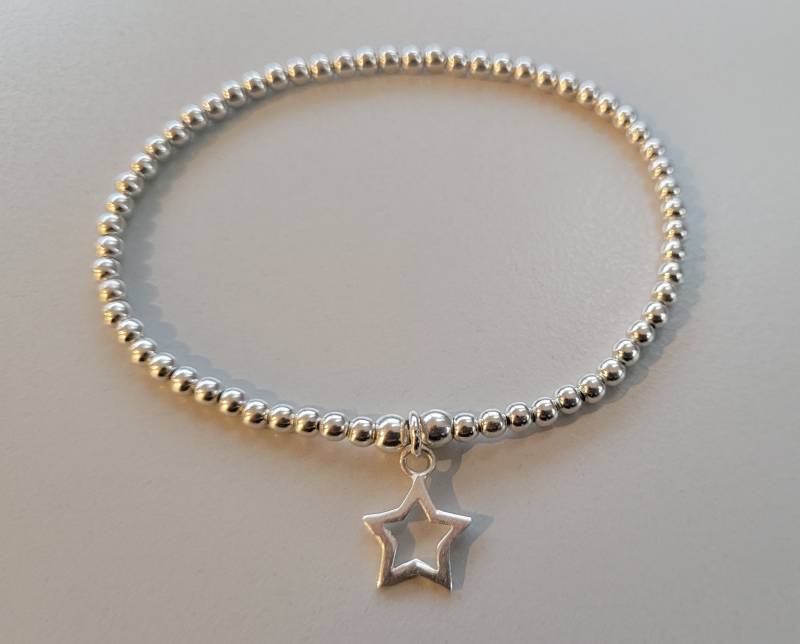Kugelarmband Mit Stern 925 Silber von Belloarmband