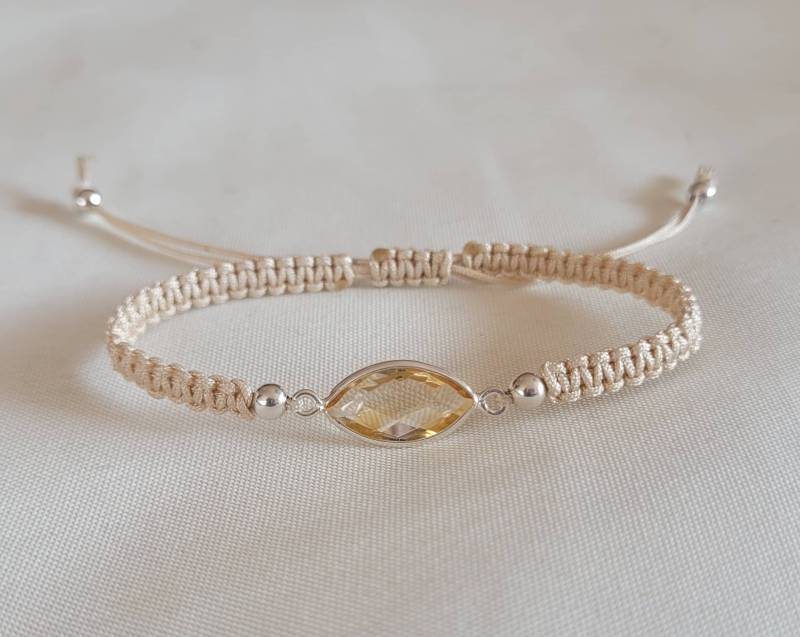Makraméearmband Mit Citrin von Belloarmband
