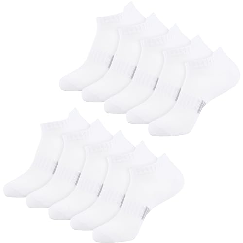 Belloxis 10 Paare Sneaker Socken Damen 39-42 Tennissocken Wandersocken Sportsocken Damen 39-42 Laufsocken Sneakersocken Atmungsaktive Kurz Knöchelsocken von Belloxis