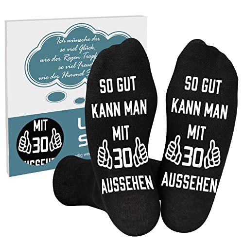 Belloxis 30 Geburtstag Manner Socken Herren 43-46 30 Geburtstag Deko 30. Geburtstag Manner Stoppersocken Herren Geschenke für Manner Geschenk 30 Geburtstag Mann Socken Mit Spruch von Belloxis