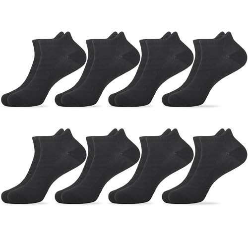 Belloxis 8 Paare Sneaker Socken Herren 43-46 Wandersocken Herren 43-46 Tennissocken Herren 43-46 Arbeitssocken Herren 43-46 Sportsocken Laufsocken Mit Dicke Frotteesohle Fahrradsocken Trekkingsocken von Belloxis