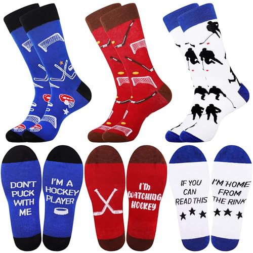 Belloxis Eishockey Geschenk Eishockey Socken Eishockey Geschenke für Männer Geburtstag Socken Herren 43-46 Geburtstagsgeschenk für Männer von Belloxis