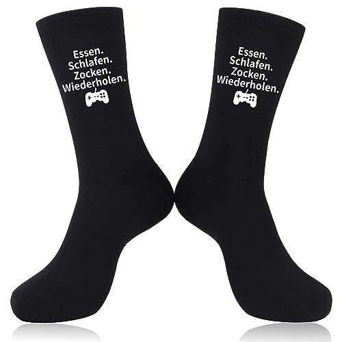 Belloxis Gamer Geschenk Zocker Geschenk Socken Herren 43-46 Socken Zocken Geschenke für Gamer Zocker Socken Gamer Socken Geschenke für Zocker Geschenkideen für Zocker Gaming Kuschelsocken Herren von Belloxis