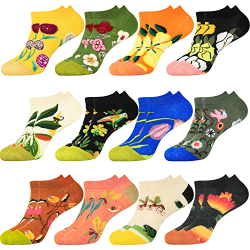 Belloxis Sneaker Socken Damen 39-42 Kurze Socken Baumwolle Bunte Socken Damen 39-42 Ausgefallene Socken Kuschelsocken Baumwollsocken Kleine Geschenke für Frauen Geburtstagsgeschenk für Frauen von Belloxis