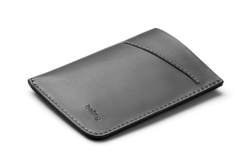 Bellroy Card Sleeve (Premium-Leder-Kartenetui oder minimalistisches Portemonnaie, für 2–8 Karten oder Visitenkarten, Aufbewahrung für gefaltete Banknoten) - CharcoalCobalt von Bellroy