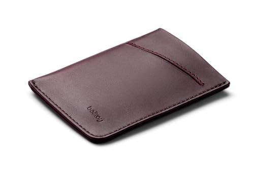 Bellroy Card Sleeve (Premium-Leder-Kartenetui oder minimalistisches Portemonnaie, für 2–8 Karten oder Visitenkarten, Aufbewahrung für gefaltete Banknoten) - DeepPlum von Bellroy