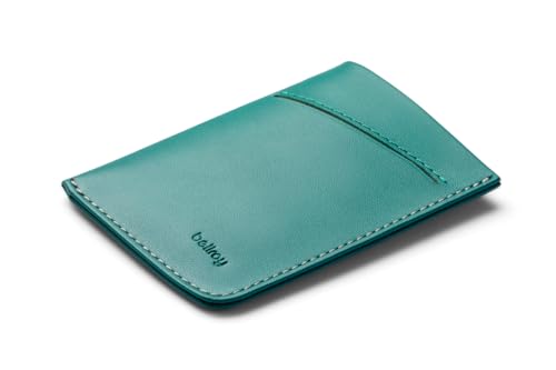 Bellroy Card Sleeve (Premium-Leder-Kartenetui oder minimalistisches Portemonnaie, für 2–8 Karten oder Visitenkarten, Aufbewahrung für gefaltete Banknoten) - Teal von Bellroy