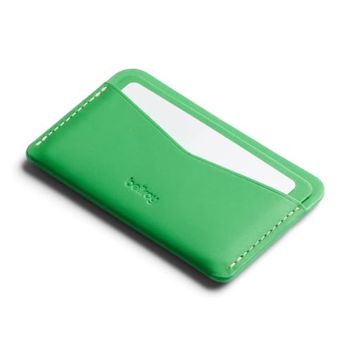 Bellroy Card Slip (minimalistisches Kartenetui aus Leder mit Platz für bis zu 4 Karten) - Neongreen von Bellroy