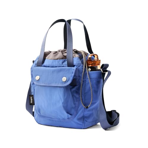 Bellroy Cinch Bucket Bag (kompakte, leichte 9-Liter-Umhängetasche mit externer Organisation, innerer Reißverschlusstasche, verstellbarem Schulterriemen und drei Tragemöglichkeiten) - DenimBlue von Bellroy