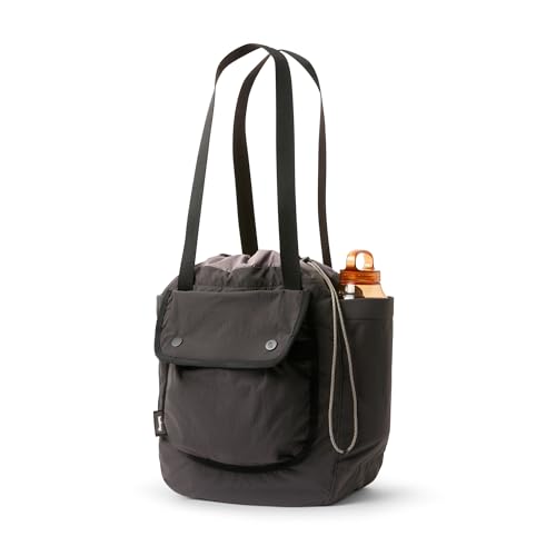 Bellroy Cinch Tote (16 Liter leichte Tragetasche mit externer Organisation, Pop-Taschen, einer Gepäckdurchreiche und einem praktischen Kordelzugverschluss) -Charcoal von Bellroy