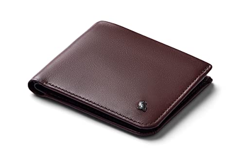 Bellroy Hide & Seek – schlanke Lederbörse, optional RFID-Schutz (max. 12 Karten und Scheine) - Deep Plum von Bellroy