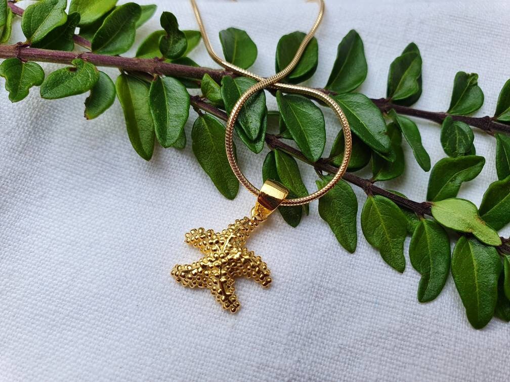 Vergoldete Seestern Kette925Er Silberspirit Ketten Kollektionschlangenkette 43cm von BellsGioielli