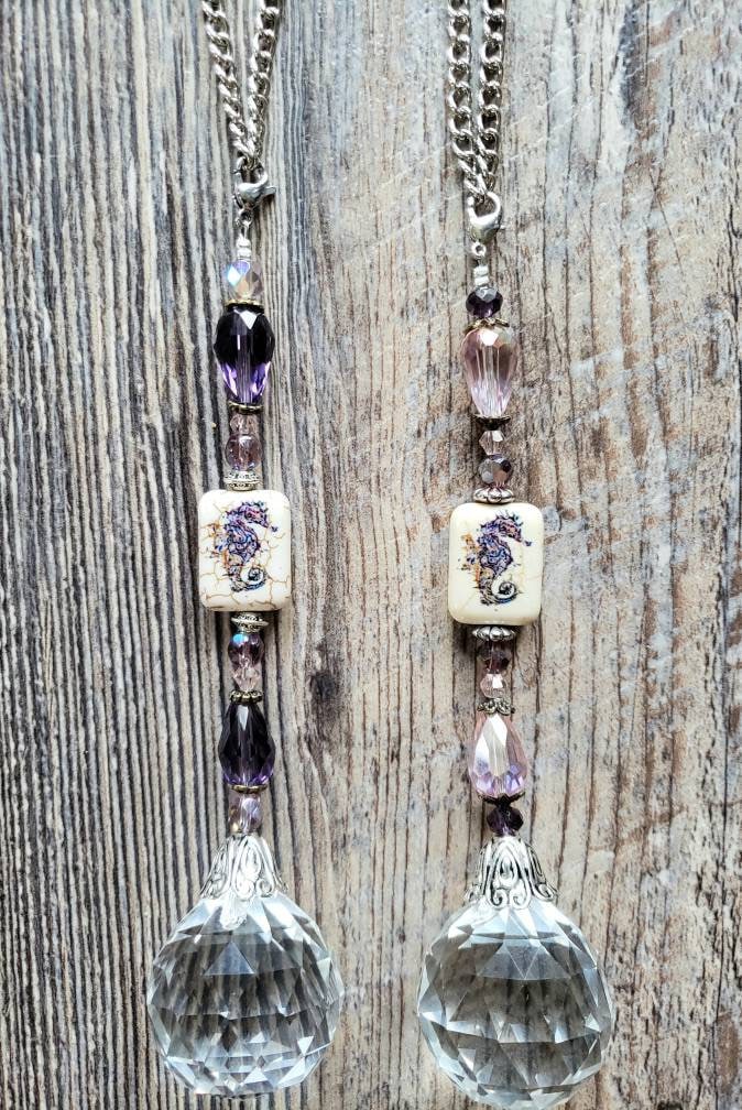 Seepferdchen Rückspiegel Charm Anhänger Autozubehör von BellsandBling