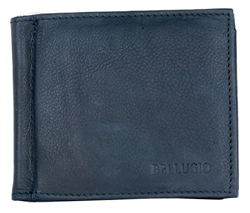 Herren-Geldbörse aus echtem Leder, mit Münzfach, Schwarz Herren-Geldbörse aus echtem Leder, mit Münzfach, Schwarz von Bellugio