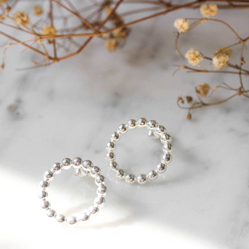 Bubble Collection Ohrstecker/sterling Silber, Licht Gold, Handgefertigt, Minimalistisch von BellureUK