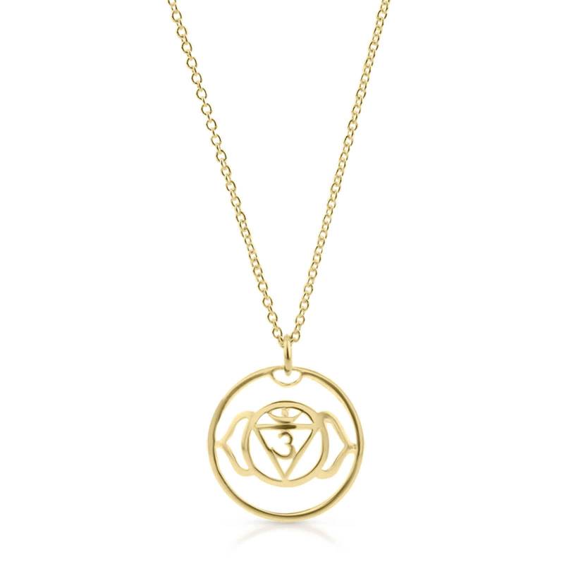 Drittes Auge Symbol Chakra Anhänger - Collection/sterling Silber, Light Gold Fill von BellureUK