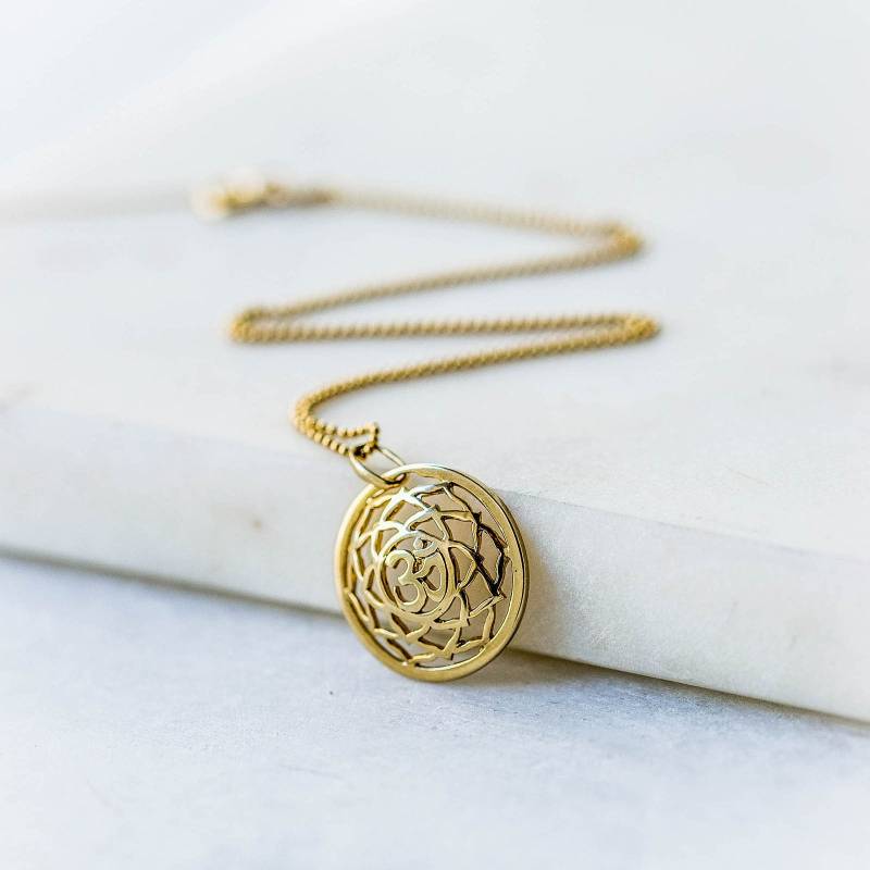 Krone Chakra Anhänger - Collection/sterling Silber, Light Gold Fill von BellureUK