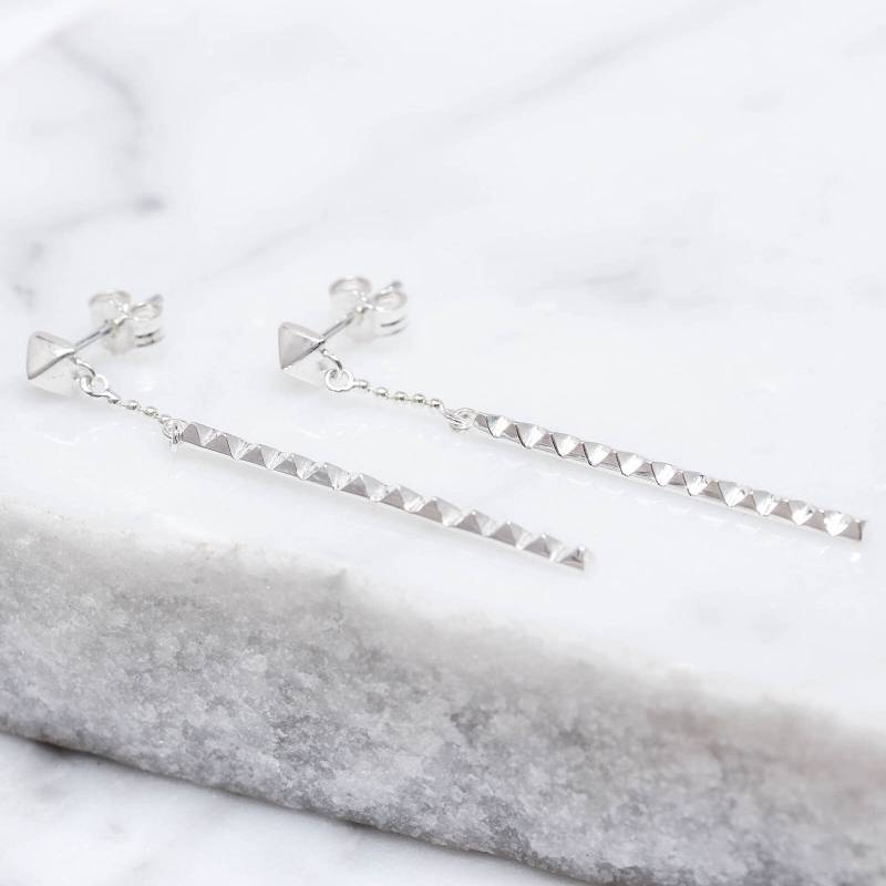 Pyramid Style Sterling Silber/Light Gold Ohrstecker Große Neue Kollektion 2020 von BellureUK