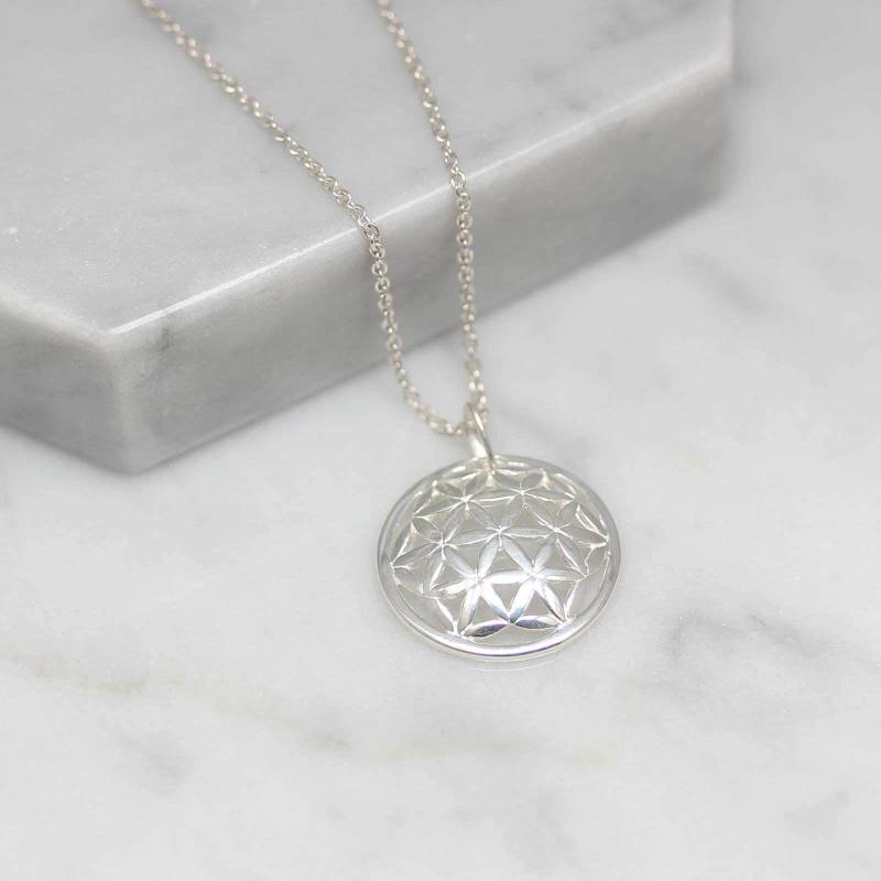 Seed Of Life Symbol Chakra Anhänger - Collection/sterling Silber, Light Gold Fill von BellureUK