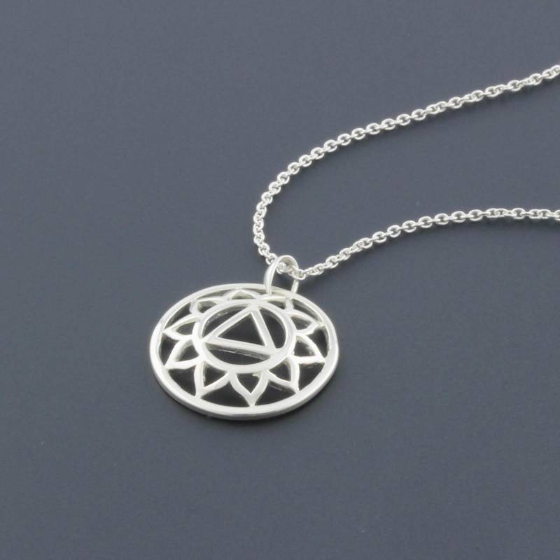 Solarplexus Symbol Chakra Anhänger - Collection/sterling Silber, Light Gold Fill von BellureUK