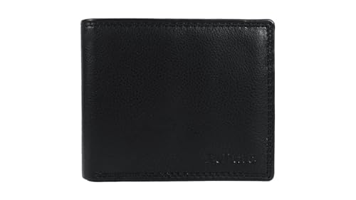 Belluto Cimone Leder Geldbörse Herren aus echtem Büffelleder - Minimalist Portemonnaie für Herren, 7 Kartenfächer und Münzfach - Schwarz von Belluto