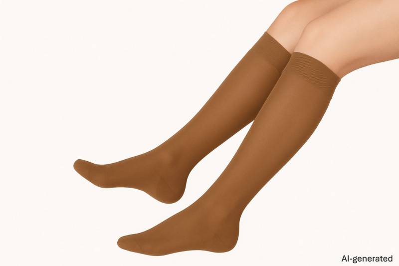 Belly Cloud Stützkniestrümpfe 2 Stützkniestrümpfe 70den (Set) Verstärkte Ferse von Belly Cloud