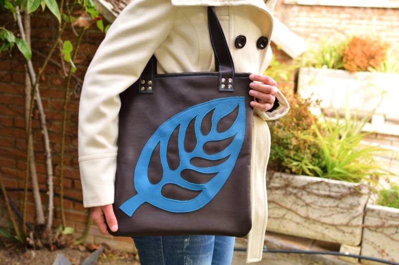 Ledertasche, Braune Tasche, Leder Handtasche, Braun Tote, Braunem Beutel, Geldbörse, Blätter Blatt Einzigartige Tasche von BellyPork