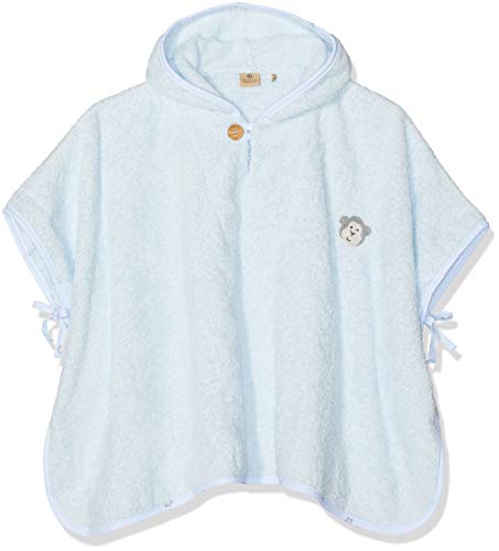 Bellybutton mother nature & me Unisex Baby Bade Poncho Bademantel, Blau (Baby Blue|Blue 3023), One Size (Herstellergröße: 00) von Bellybutton mother nature & me