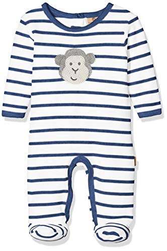 Bellybutton mother nature & me Unisex Baby Overall 1/1 Arm Schlafstrampler, Blau (Denim Blue|Blue 8190), 50 von Bellybutton mother nature & me