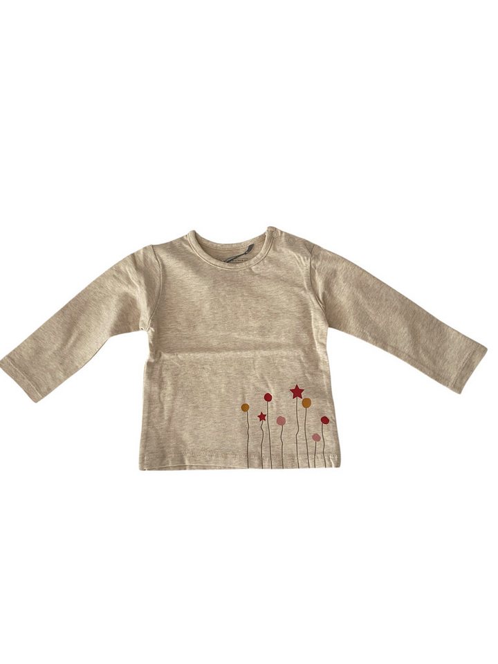 Bellybutton Langarmshirt Mini Girls (1-tlg) Bellybutton Langarmshirt Mini Girls – Brown Melange, Sterne-Print von Bellybutton