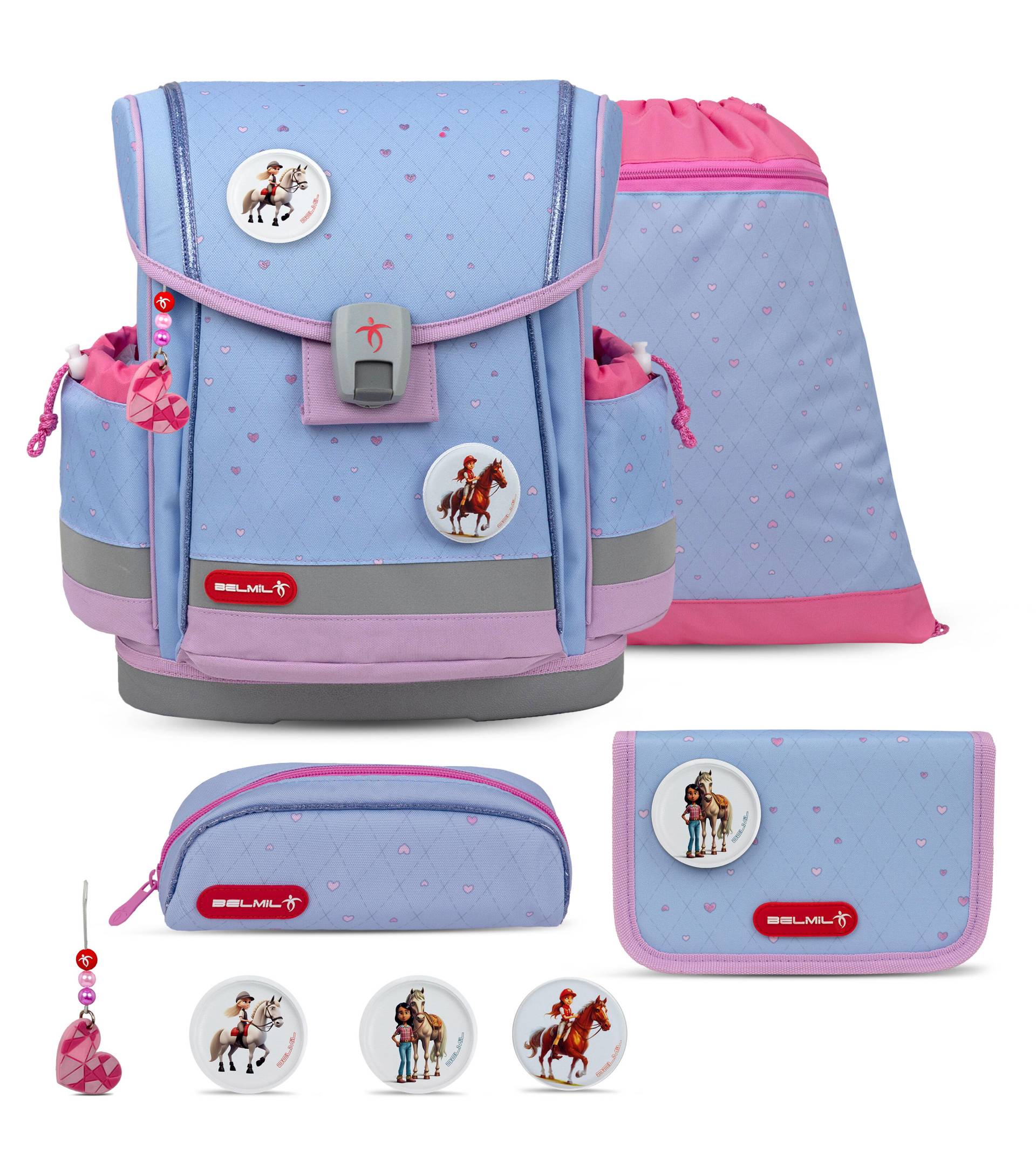 Belmil - Belmil Classy Plus Schulranzen Set 5-teilig mit Brustgurt - Lavender Koffer24 von Belmil