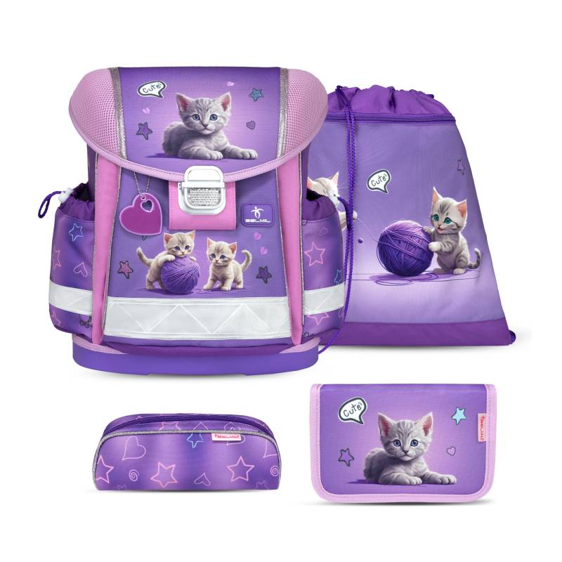 Belmil - Belmil Classy ergonomisches Schulranzenset 4tlg. - Little Kittens Koffer24 von Belmil