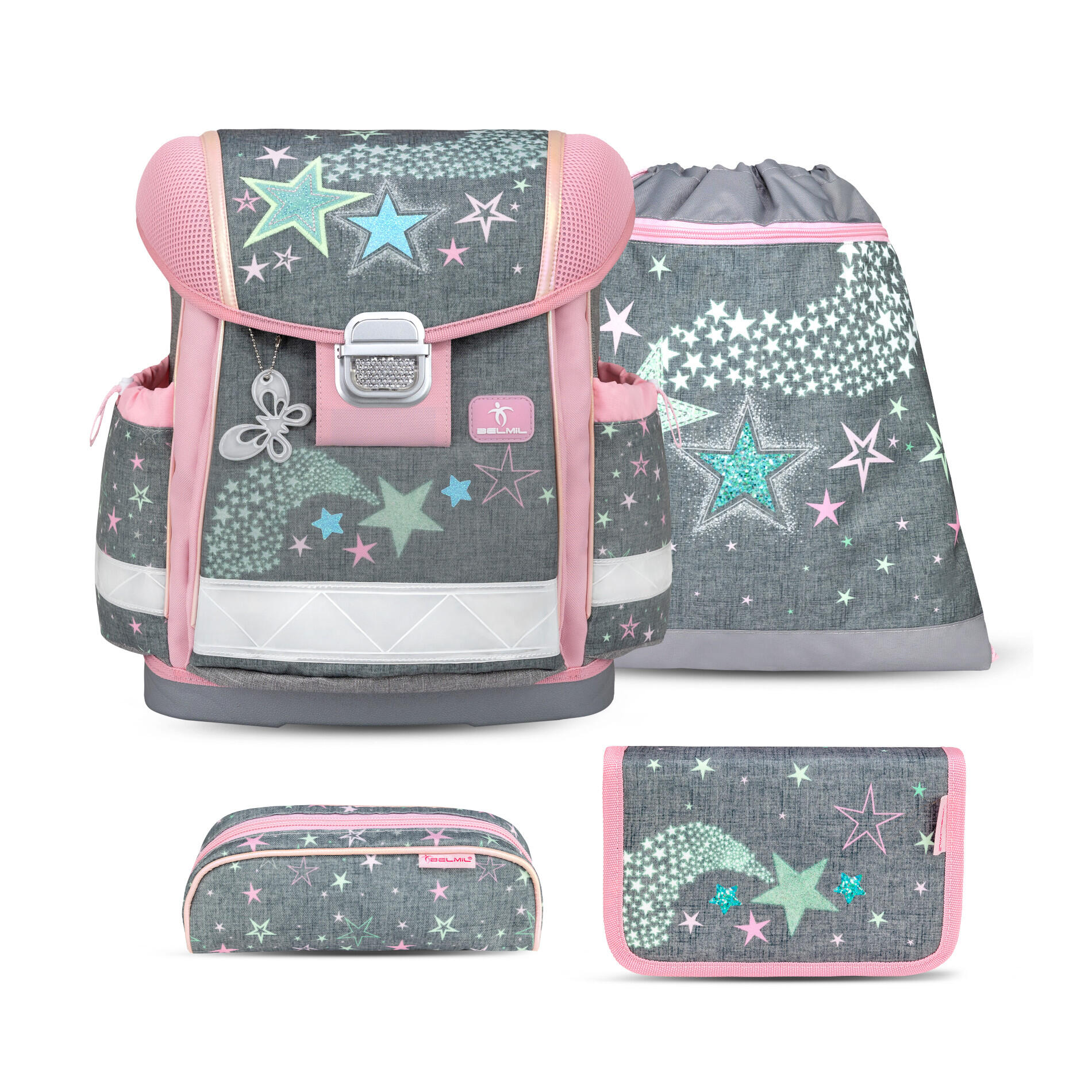 Belmil - Belmil Classy ergonomisches Schulranzenset 4tlg. - Shine Bright Koffer24 von Belmil