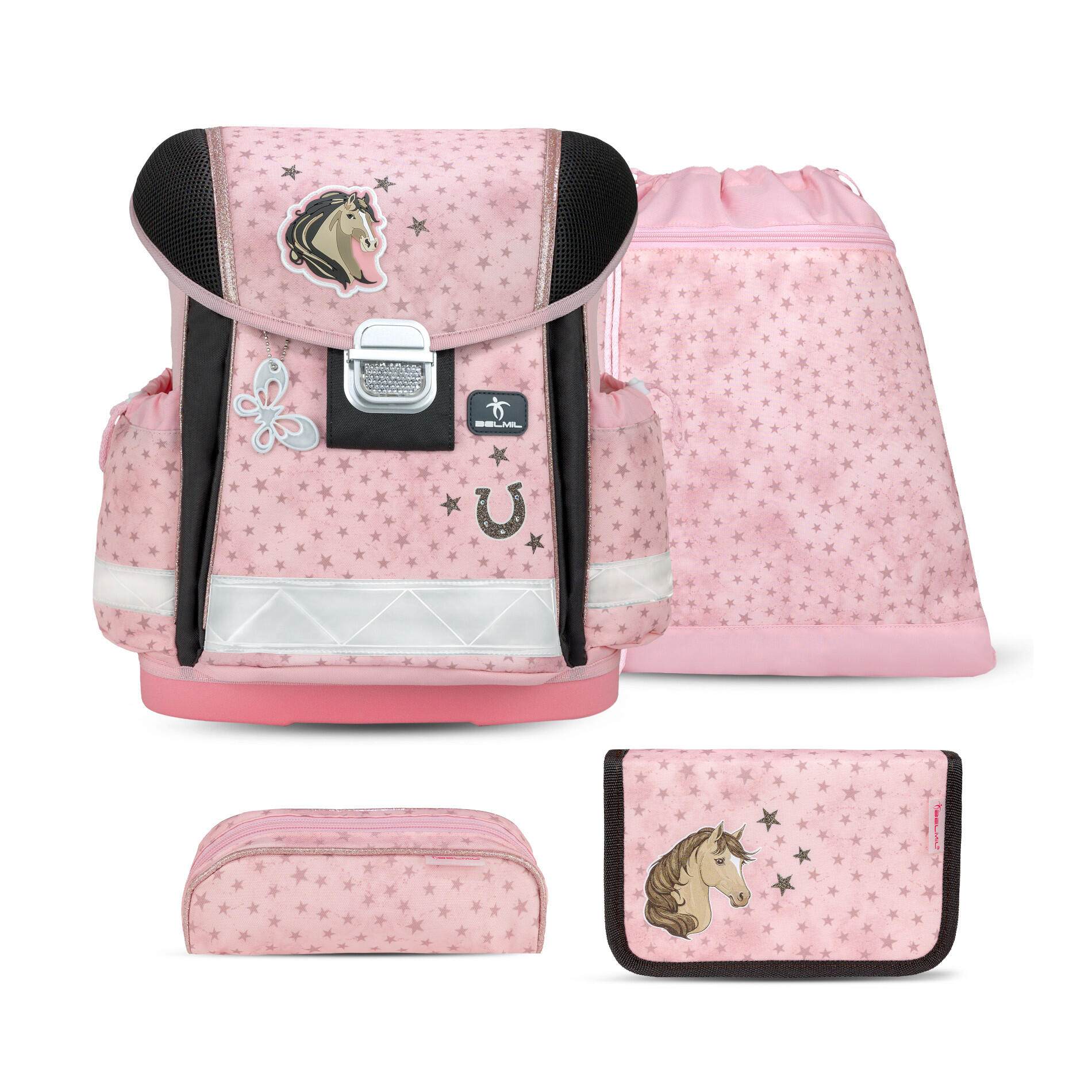 Belmil - Belmil Classy ergonomisches Schulranzenset 4tlg. - Star Horses Koffer24 von Belmil
