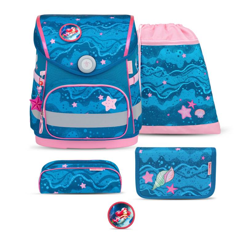 Belmil - Belmil Compact ergonomisches Schulranzenset 4tlg. - Mermaid Koffer24 von Belmil
