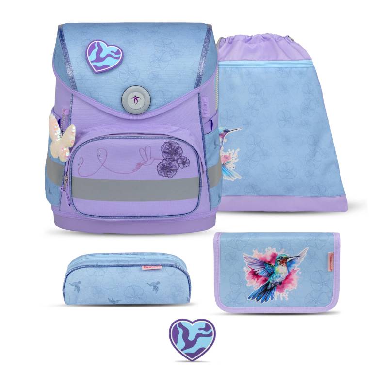 Belmil - Belmil Compact ergonomisches Schulranzenset 4tlg. - Tropical Hummingbird Koffer24 von Belmil