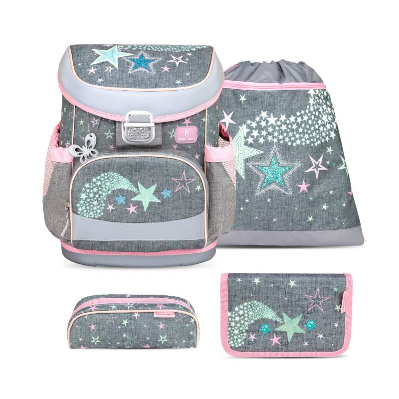 Belmil - Belmil Mini-Fit ergonomisches Schulranzenset 4tlg. - Shine Bright Koffer24 von Belmil