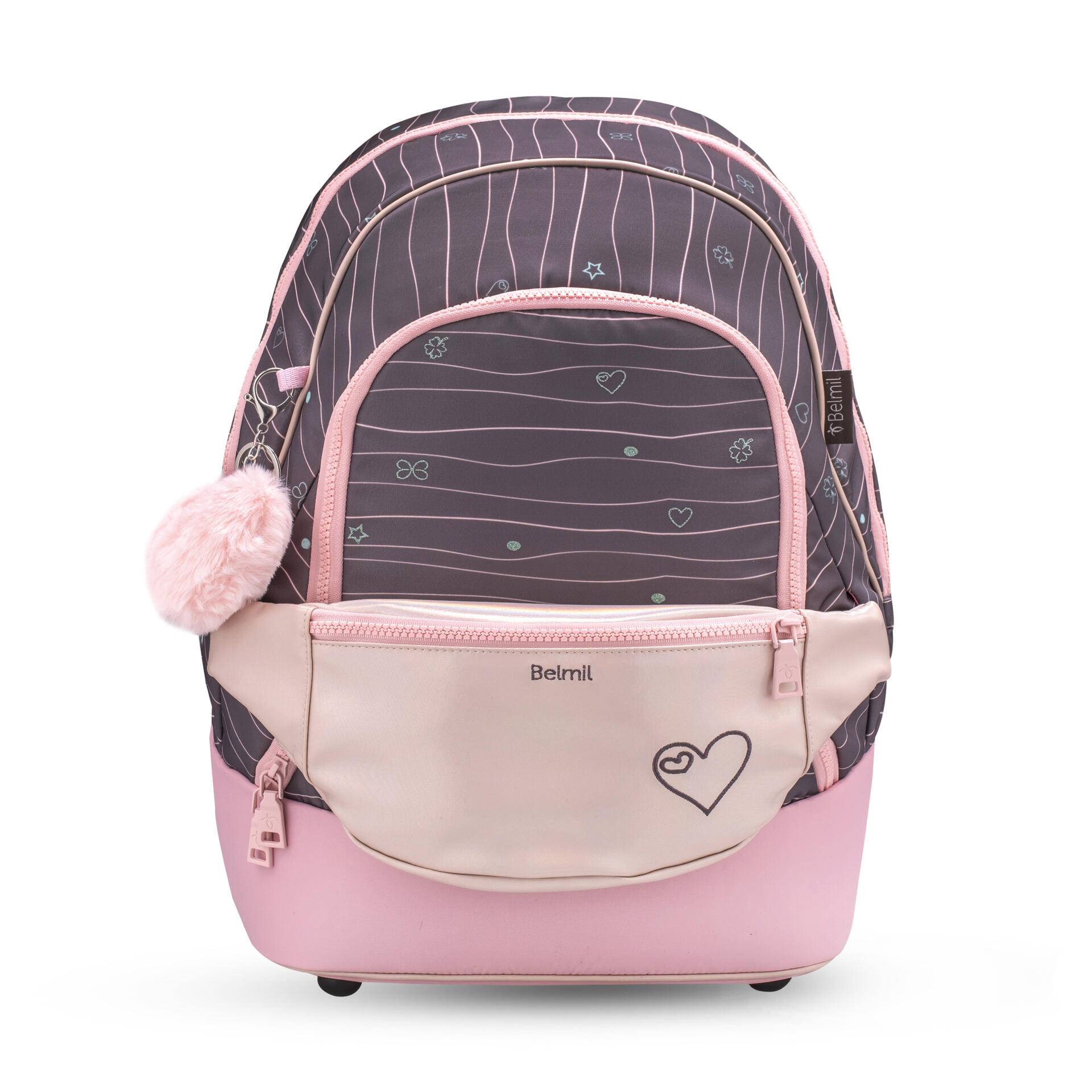 Belmil - Belmil Premium 2-IN-1 Schultasche & Gürteltasche 2-teilig - Mint Koffer24 von Belmil