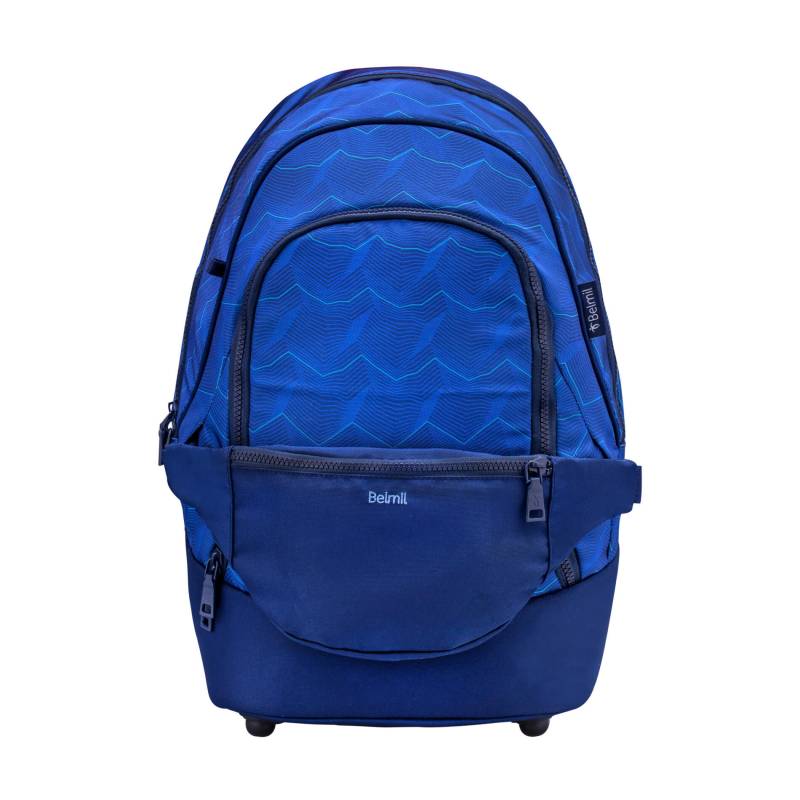 Belmil - Belmil Premium Backpack & Fanny Pack Estate Blue Ruck﻿sack 2-tlg Koffer24 von Belmil