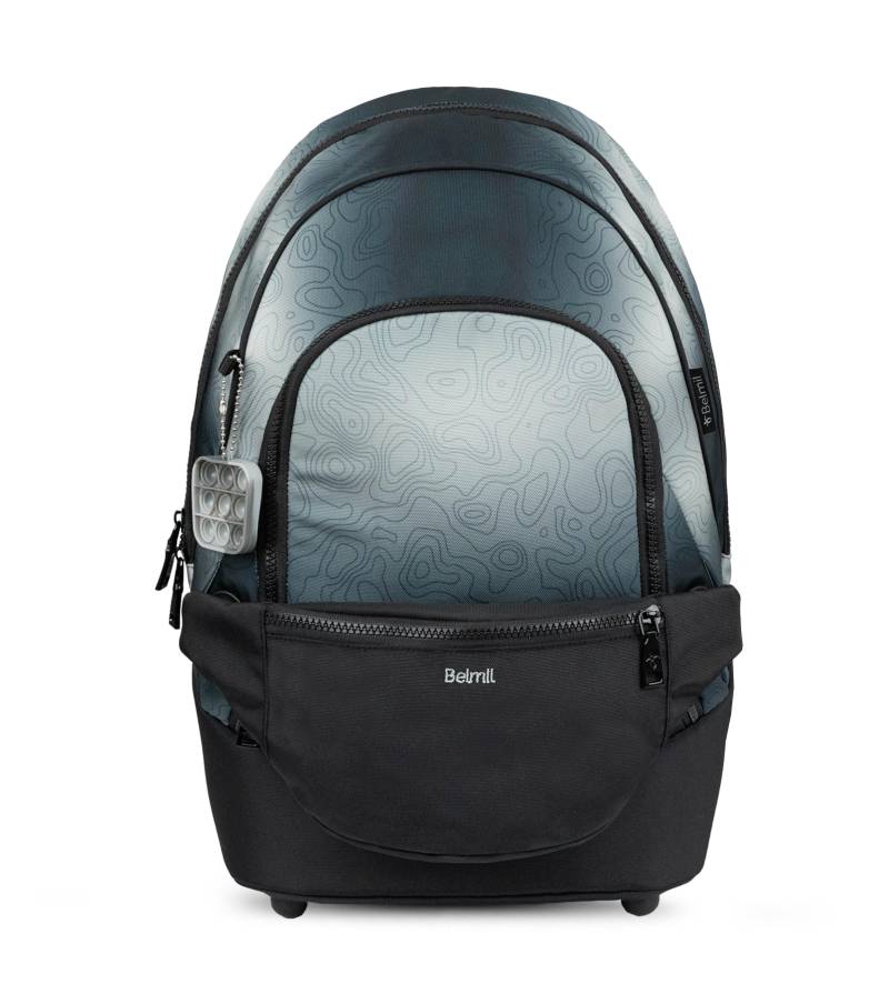 Belmil - Belmil Premium Backpack & Fanny Pack Ruck﻿sack 2-tlg - Black Grey Koffer24 von Belmil