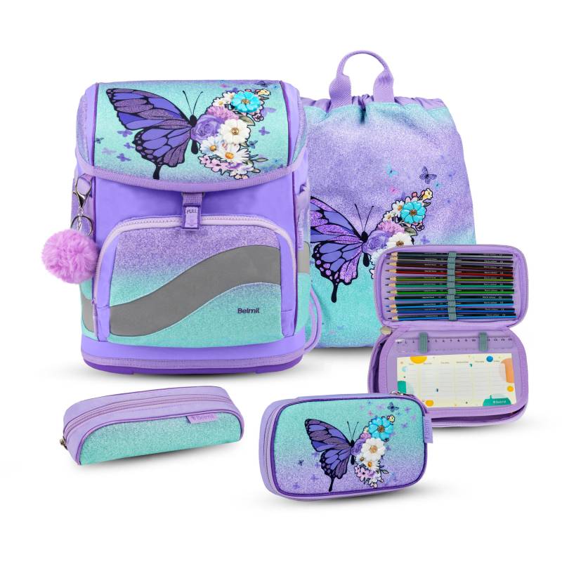 Belmil - Belmil Premium Smarty Plus Schulranzenset 5-teilig - Serenity Koffer24 von Belmil