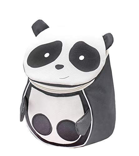 Belmil Kindergartenrucksack mit Brustgurt und Namensschild für 1-3 Jährige/Jungen - Mädchen / 4 L/Grün/in Tierform: Panda (305-15 Mini Panda) von Belmil