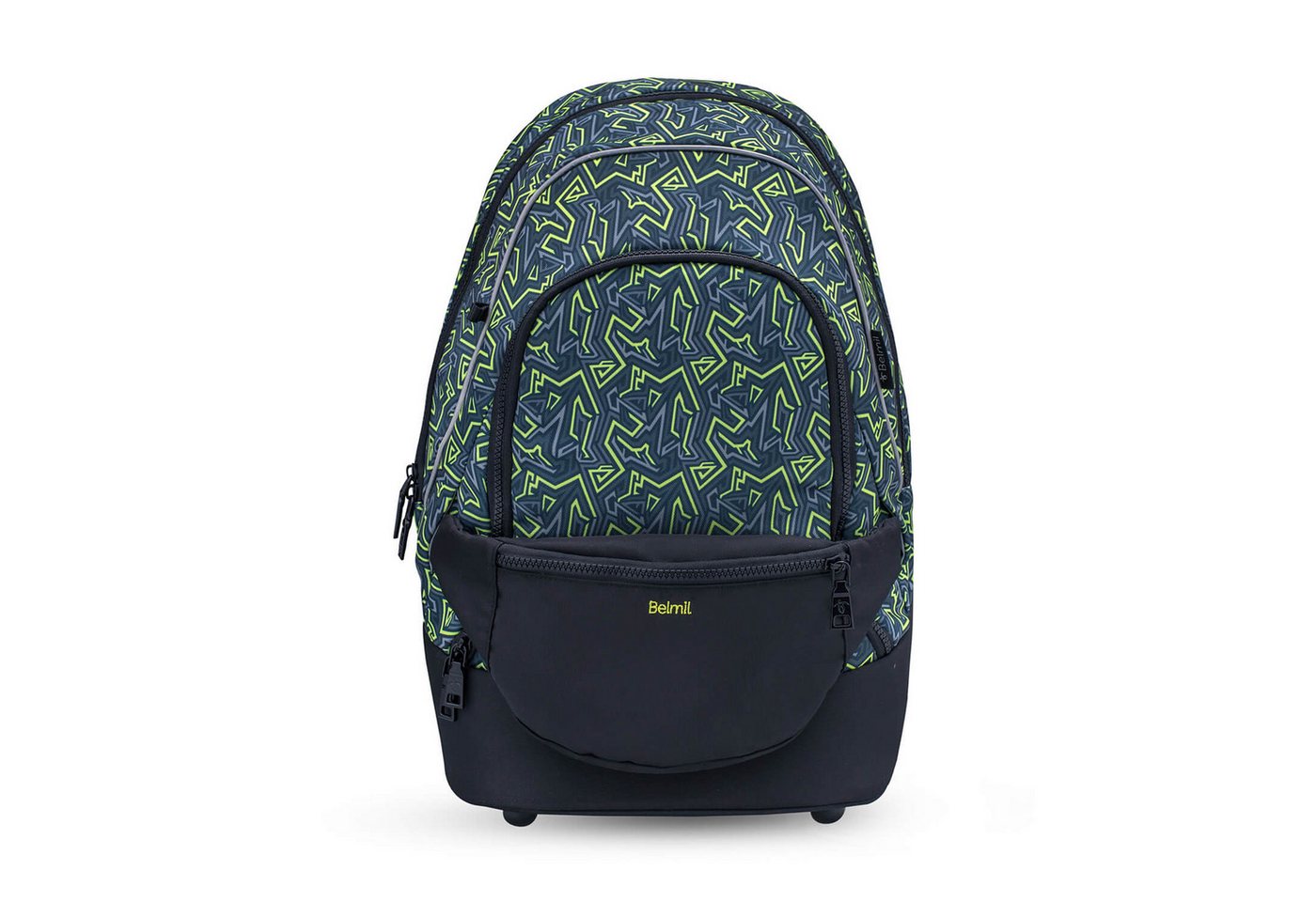 Belmil Rucksack 2-IN-1 Schultasche & Gürteltasche 2-teilig Ranzen Iguana Rucksack von Belmil