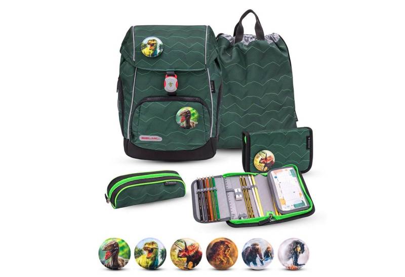 Belmil Rucksack Rucksack Comfy Plus Premium Schulranzen Set 5-teilig Twist of Lime von Belmil