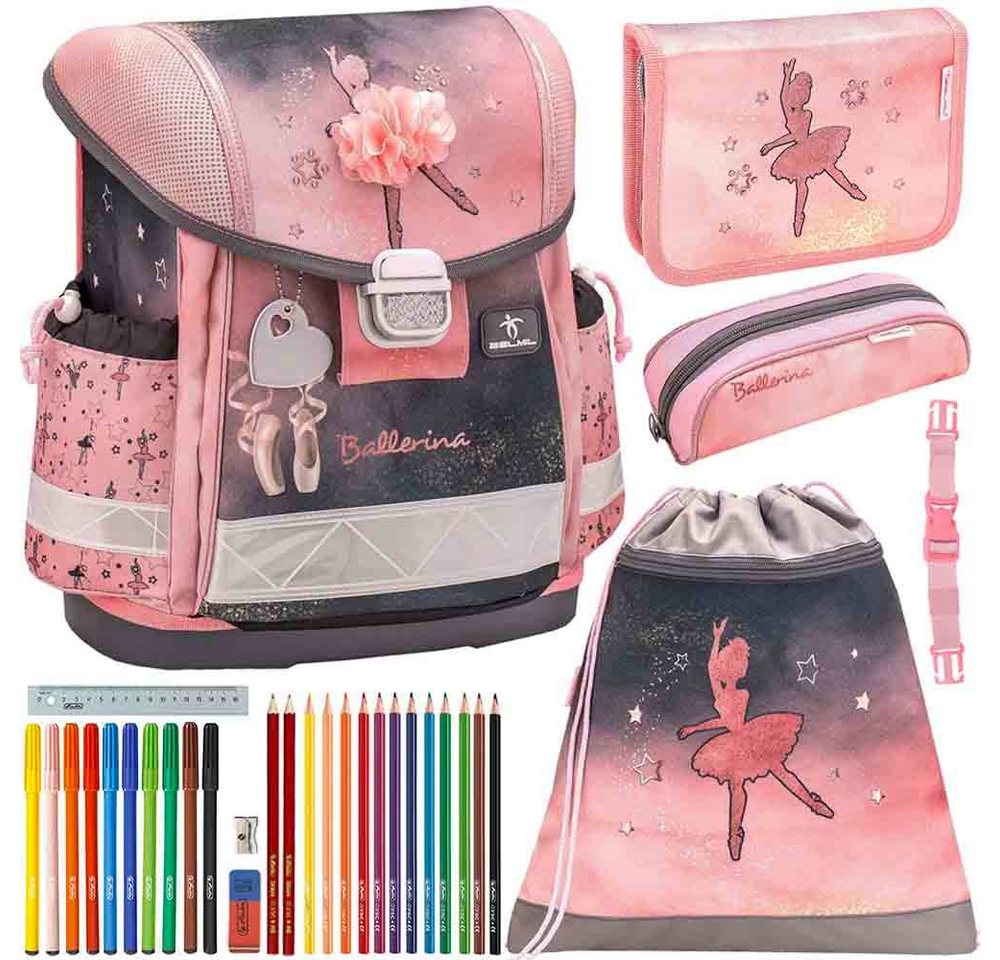 Belmil Schulranzen Ballerina Black Pink von Belmil