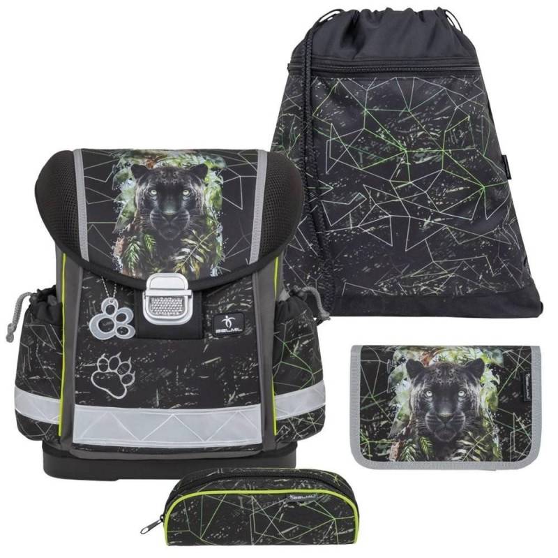 Belmil Schulranzen "Classy 2024" (inkl. Regenhaube), Panther, 4tlg.,1. Klasse, Grundschule, Einschulung, Jungen von Belmil